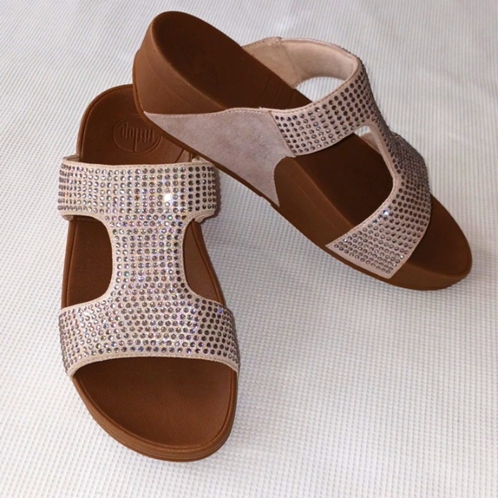 Fitflop Rokkit womens jeweled slide lightweight sandal
